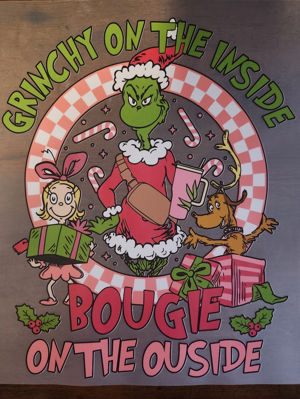 "GRINCHY & BOUGIE" DTF TRANSFER SHEET